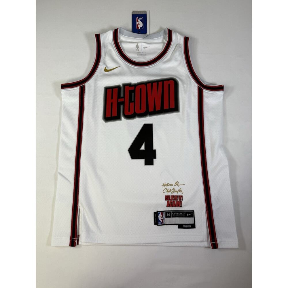Nike Youth NBA #4 Jalen Green Houston Rockets Basketball Jersey White Sz M 10/12